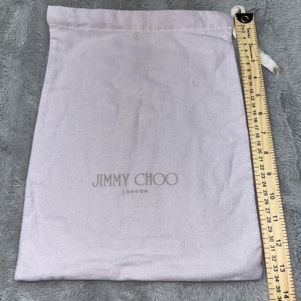 Authentic Jimmy Choo Dust Bag purple Storage Drawstring Cover 10" X 13" Italy - Picture 3 of 7